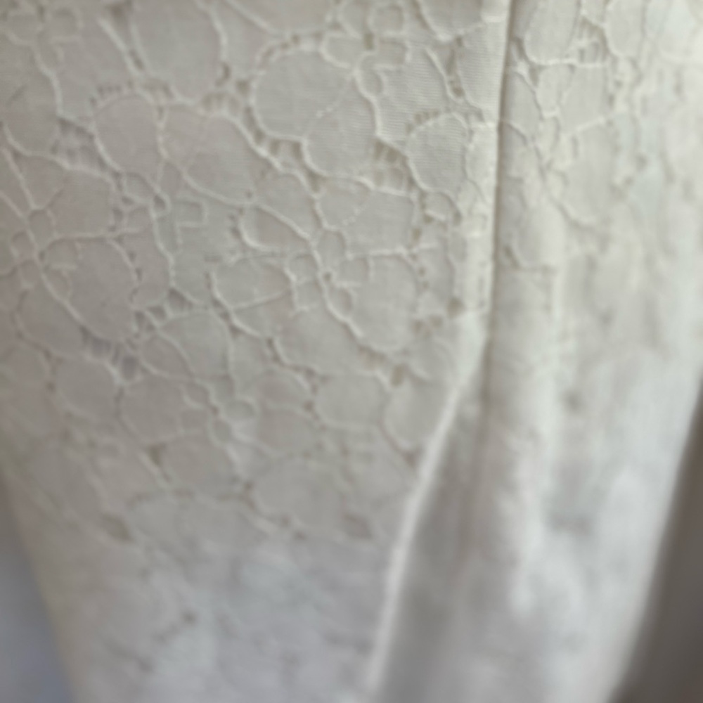 White a line eyelet dress - great waist detail. Lined. - Picture 6 of 7